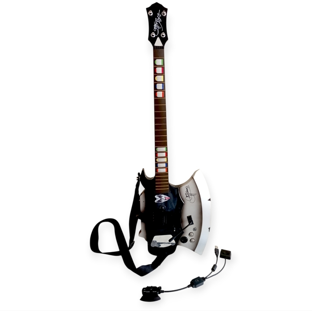 Sony PS3 Guitar Hero Kiss Gene Simmons Axe Guitar Controller w/Wireless Dongle!